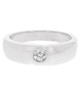 Gentlemans Diamond Solitaire Tapered Band